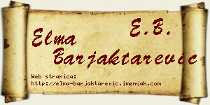Elma Barjaktarević vizit kartica